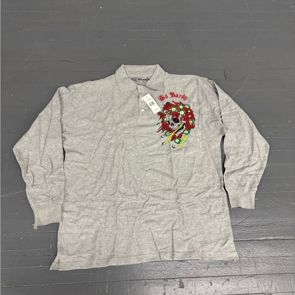 Y2K Ed Hardy Polo Longsleeve shirt